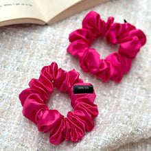Load image into Gallery viewer, Luxe Pure Silk Hair Scrunchie - Barbiecore
