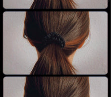 Load image into Gallery viewer, 100% Pure Mulberry Silk Hair Scrunchies - Black
