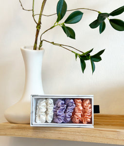 100% Pure Mulberry Silk Hair Scrunchies - Baby Ties