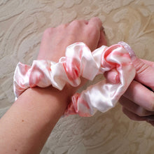 Load image into Gallery viewer, Luxe Pure Silk Hair Scrunchie - Rose Marble
