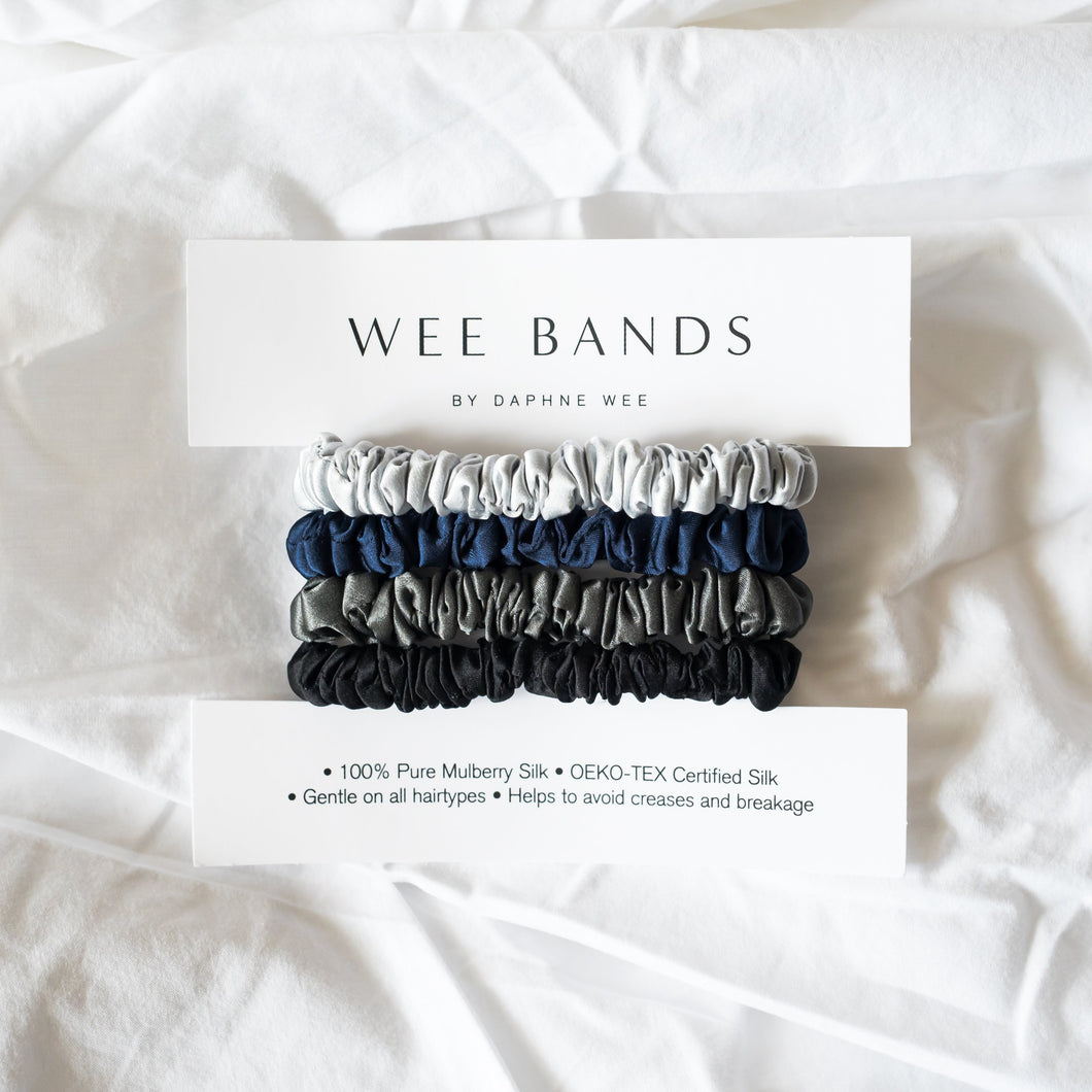 100% Pure Mulberry Silk Scrunchies - Twilight Collection