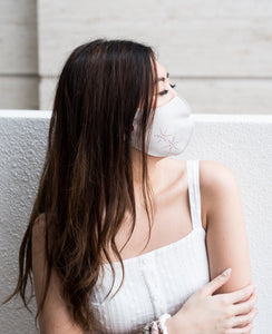Rhinestone Bling Mask - Grey