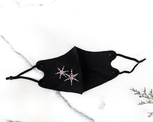 Rhinestone Bling Mask - Black