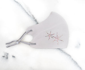 Rhinestone Bling Mask - Grey