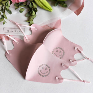 Rhinestone Bling Smiley Mask