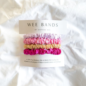 100% Pure Mulberry Silk Hair Scrunchies - Barbie Doll Collection