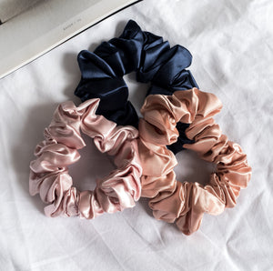 100% Pure Mulberry Silk Large Scrunchies