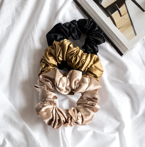 100% Pure Mulberry Silk Large Scrunchies