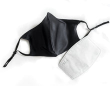 Load image into Gallery viewer, 100% Pure Mulberry Silk Face Mask and Scrunchie Set - Black
