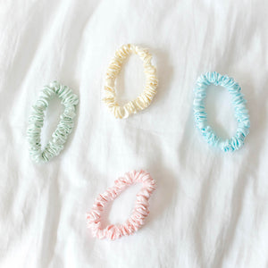 100% Pure Mulberry Silk Hair Scrunchies - Candyfloss Collection