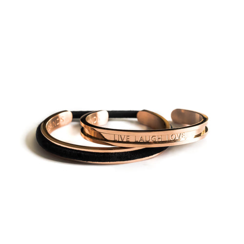 Wee Bands - Live Laugh Love 18k Rose Gold