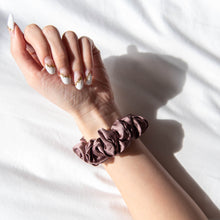 Load image into Gallery viewer, Luxe Pure Silk Hair Scrunchie - Cherry Cola
