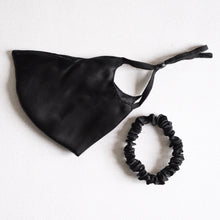 Load image into Gallery viewer, Wee Bands - Black Silk Face Mask
