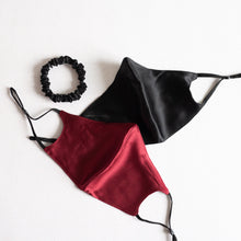 Load image into Gallery viewer, 100% Pure Mulberry Silk Face Mask Set - Merlot
