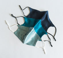 Load image into Gallery viewer, 100% Pure Mulberry Silk Face Mask Set - Blue Series
