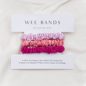 100% Pure Mulberry Silk Hair Scrunchies - Glitzy Collection
