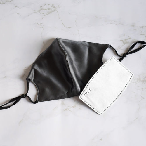 Wee Bands - Charcoal Silk Face Mask