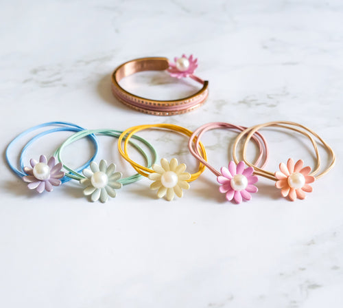 Wee Bands - Sunflower Pearl Hair Ties