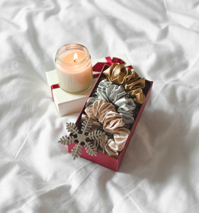 100% Pure Mulberry Silk Scrunchies - Star Anise (Bundle Gift Set)