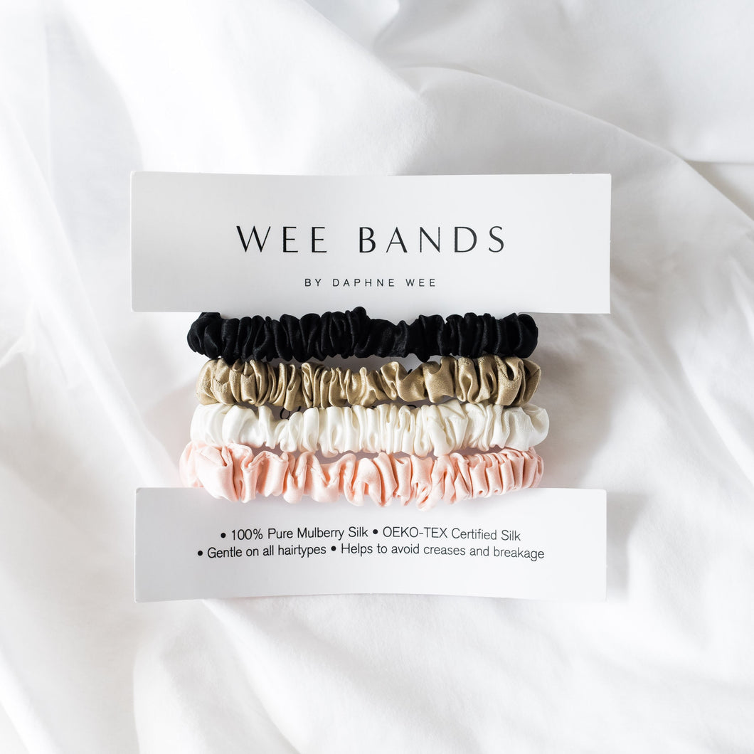 100% Pure Mulberry Silk Scrunchies - Pink Collection