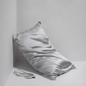 100% Pure Silk Anti-Ageing Beauty Sleep Set - Silver