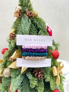100% Pure Mulberry Silk Hair Scrunchies - Christmas Fruit Cake Collection