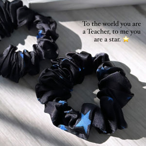 100% Pure Mulberry Silk Hair Scrunchie - Star