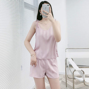 Stripe Satin Pyjamas Set