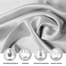 Load image into Gallery viewer, 100% Pure Silk Anti-Ageing Beauty Sleep Set - Silver

