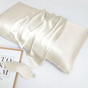 100% Pure Silk Anti-Ageing Beauty Sleep Set - White
