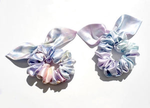 Luxe Pure Silk Hair Scrunchie - Unicorn Bunny