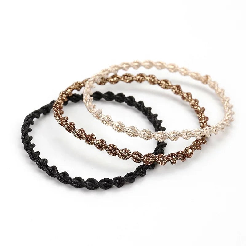 Sparkle Glitter Twisted Hair Ties