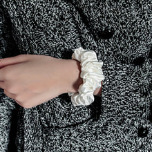 Load image into Gallery viewer, Luxe Pure Silk Scrunchie - Snow White
