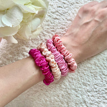 Load image into Gallery viewer, 100% Pure Mulberry Silk Hair Scrunchies - Watermelon Sugar Collection
