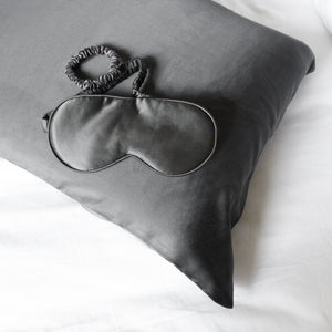 100% Pure Silk Anti-Ageing Beauty Sleep Set - Charcoal