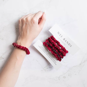 100% Pure Mulberry Silk Hair Scrunchies - Valentine
