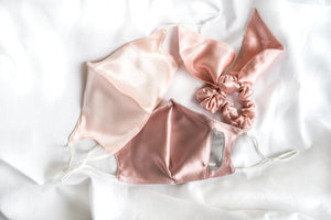 100% Pure Mulberry Silk Face Mask Set - Pink Series