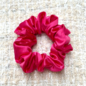 Luxe Pure Silk Hair Scrunchie - Barbiecore