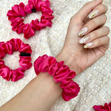 Load image into Gallery viewer, Luxe Pure Silk Hair Scrunchie - Barbiecore

