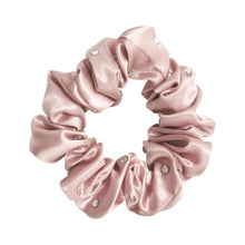 Load image into Gallery viewer, 100% Pure Mulberry Silk Large Crystal Scrunchies
