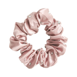 100% Pure Mulberry Silk Large Crystal Scrunchies