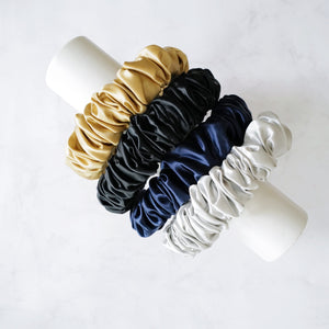 100% Pure Mulberry Silk Scrunchies Hairbands