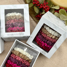 Load image into Gallery viewer, 100% Pure Mulberry Silk Scrunchies - Christmas Bouquet (Bundle Gift Set)
