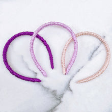 Load image into Gallery viewer, 100% Pure Mulberry Silk Hairbands - Lavender Fields
