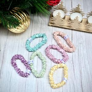 100% Pure Mulberry Silk Scrunchies - Pastel Bouquet (Bundle Gift Set)