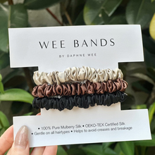 Load image into Gallery viewer, 100% Pure Mulberry Silk Scrunchies -Basics Collection
