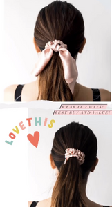 100% Pure Mulberry Silk Bunny Scrunchies - (more colours available)