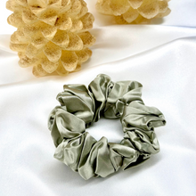 Load image into Gallery viewer, Luxe Pure Silk Hair Scrunchie - Sage
