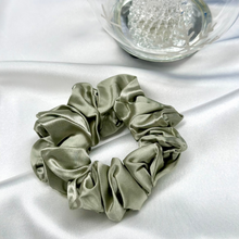 Load image into Gallery viewer, Luxe Pure Silk Hair Scrunchie - Sage
